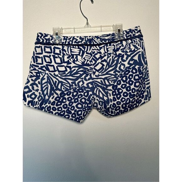 Lilly Pulitzer women’s blue white flat front zip up pockets size 0.   #30-1542 - Picture 6 of 6